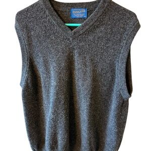 Pendleton Charcoal V-Neck Men's Sweater Vest